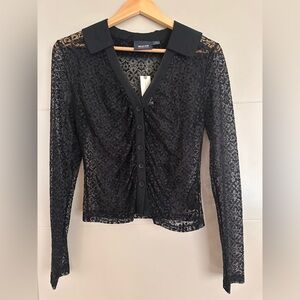 Anthropologie Maeve long sleeve lace blouse